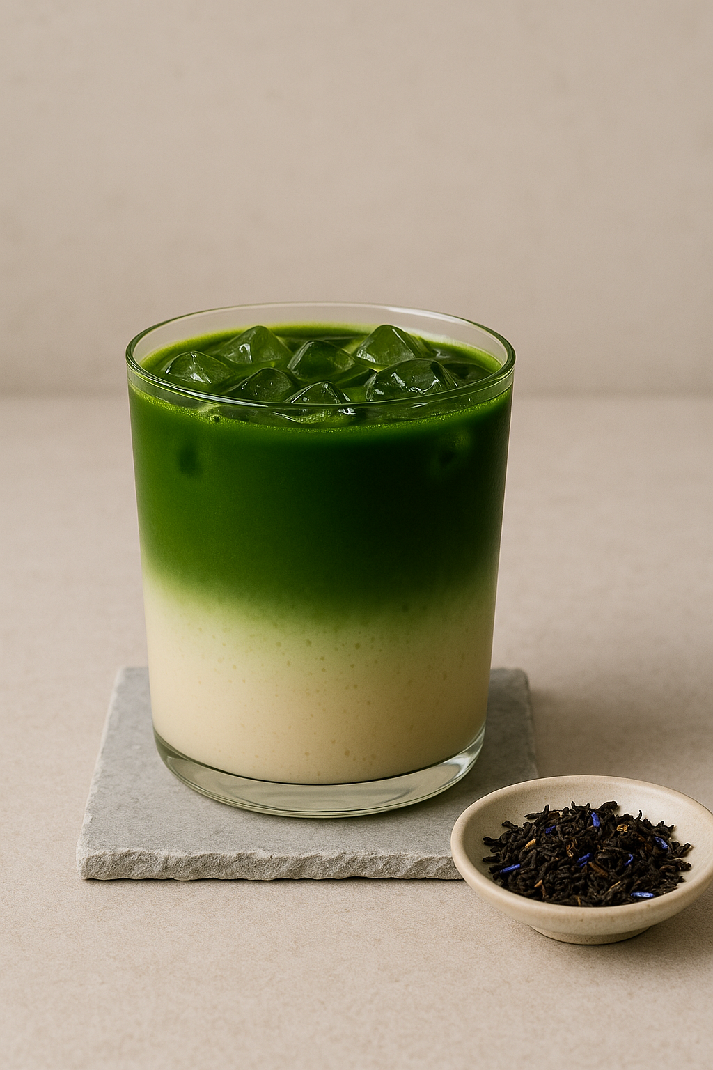 Iced Earl Grey Matcha Oatmilk Latte