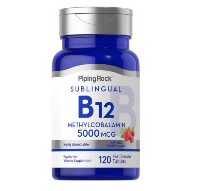 Metilcobalamina B-12 (sublingual), 5000 mcg, 120 comprimidos de disolución rápida