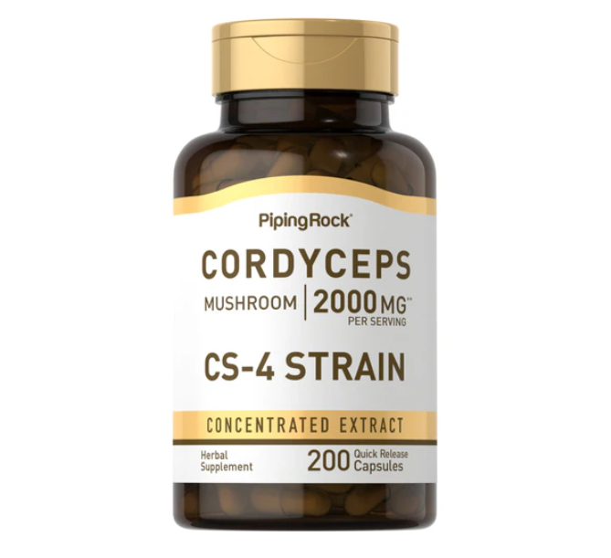 Cordyceps Mushroom, 2000 mg (por porción), 200 cápsulas de liberación rápida