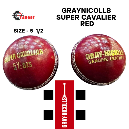 GRAYNICOLLS Super Cavalier Red and White 5 1/2 Cricket ball leather ball Original