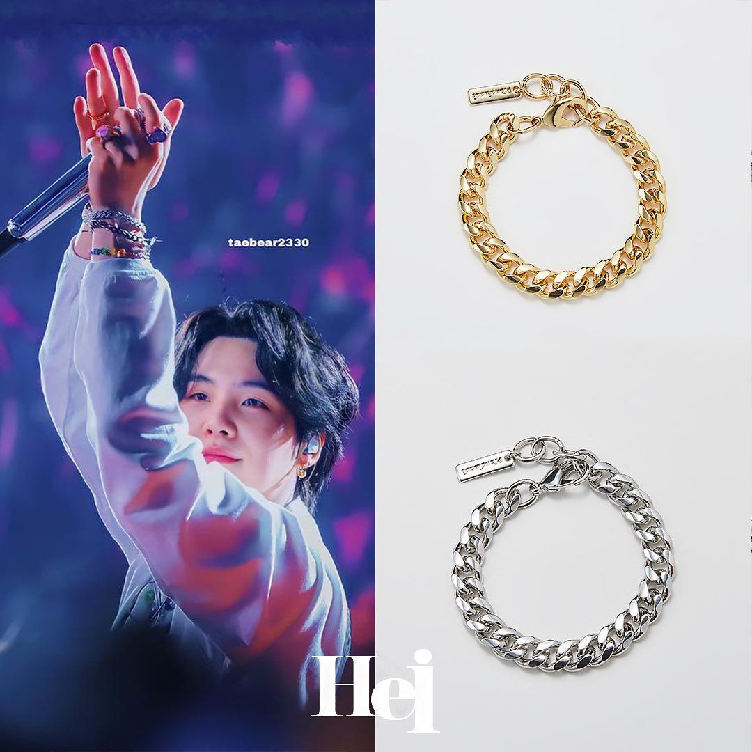 Hei - Modern Metal Chain Bracelet - Silver (White)