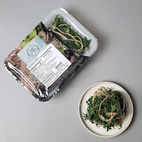하늘농가 국산 세척냉이 (생데친)  Korean Washed Shepherds Purse (Boiled)