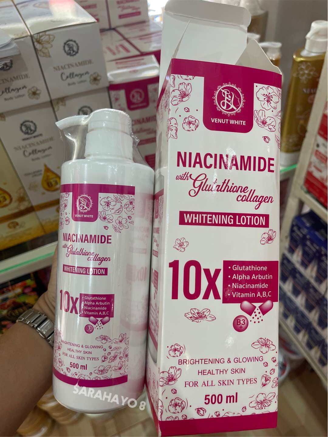 Venut White Niacinamade with Glutathione Collagen Whitening Lotion (500ml)
