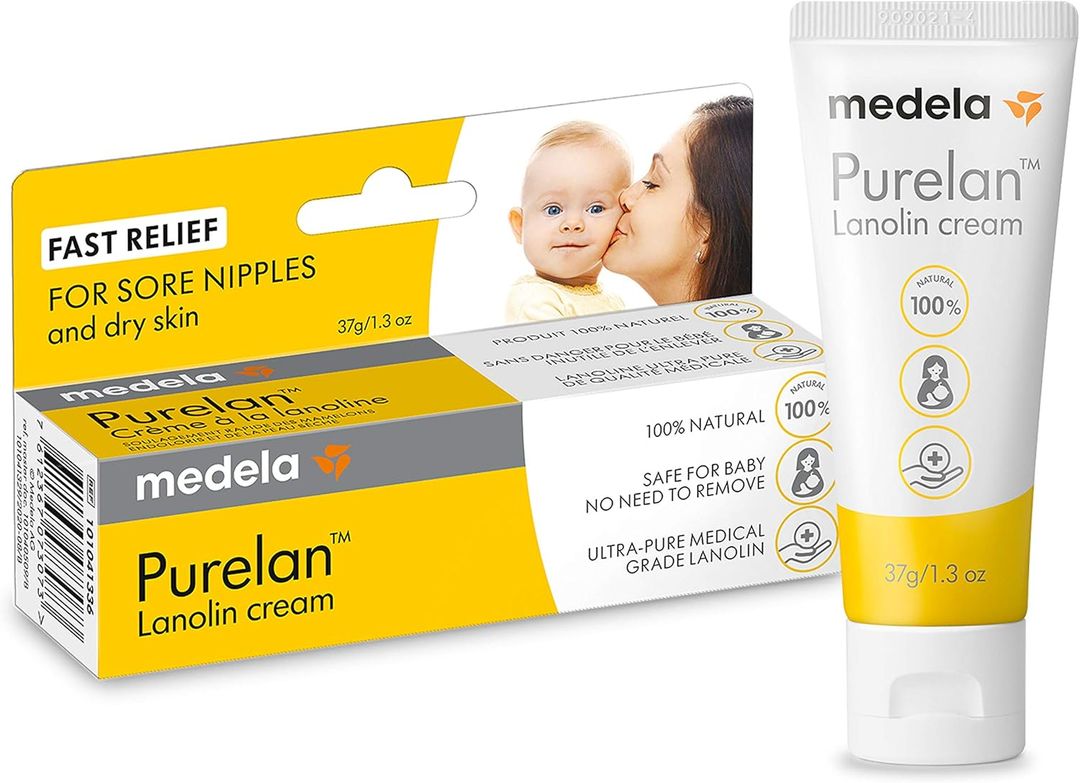 Medela - Crème d'allaitement à la lanoline Medela Purelan - mamelons douloureux, peaux sèches, 100% naturelle, hypoallergénique