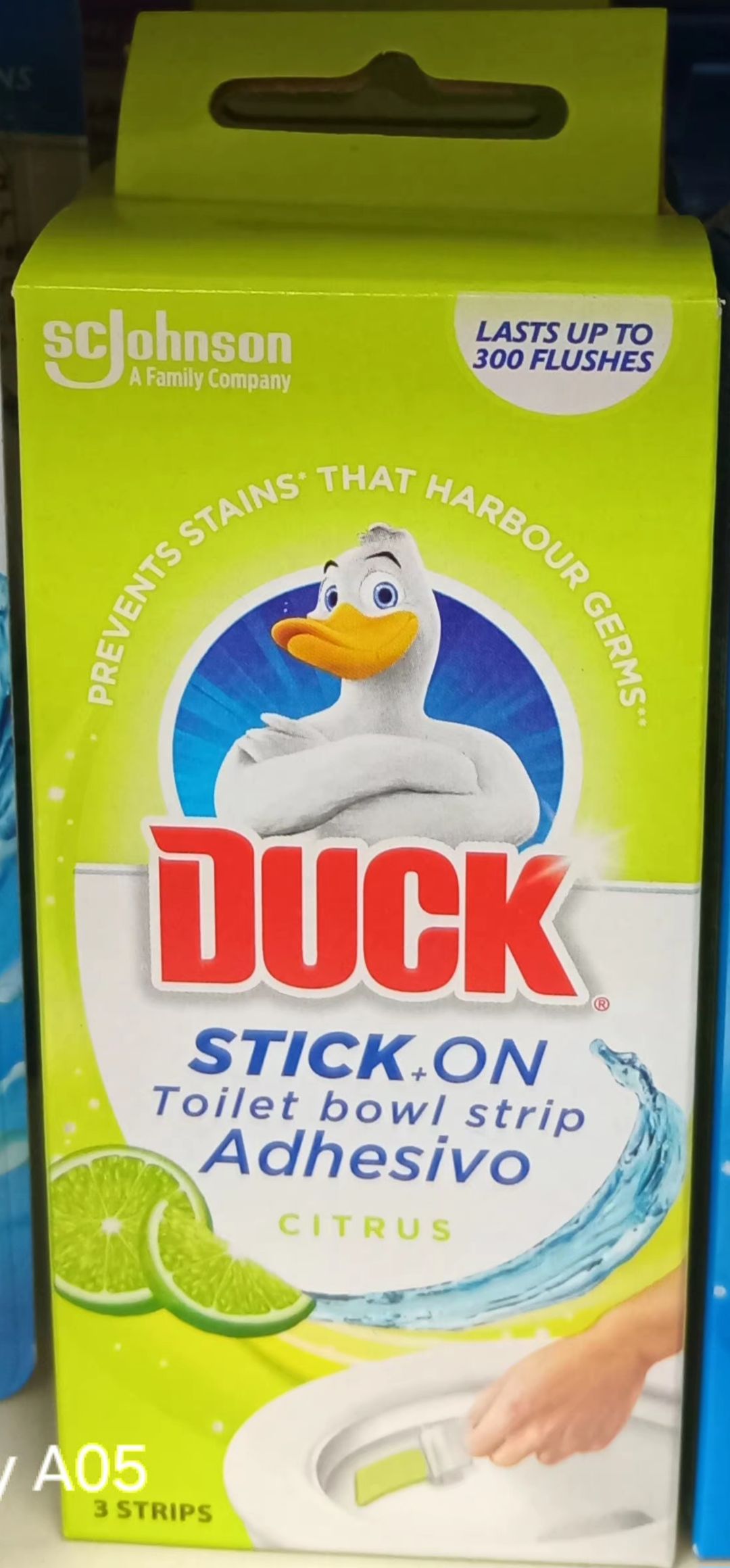 Duck Stick On Citrus 300 Flushes 