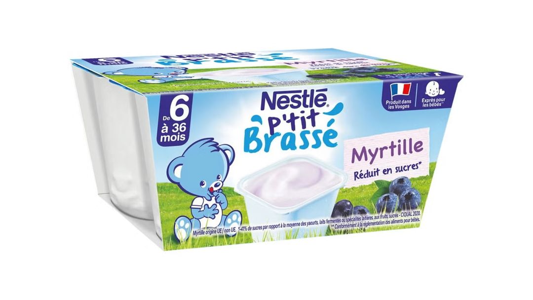 Nestlé P'tit Brassé Myrtille (4x100g), Dès 6 mois