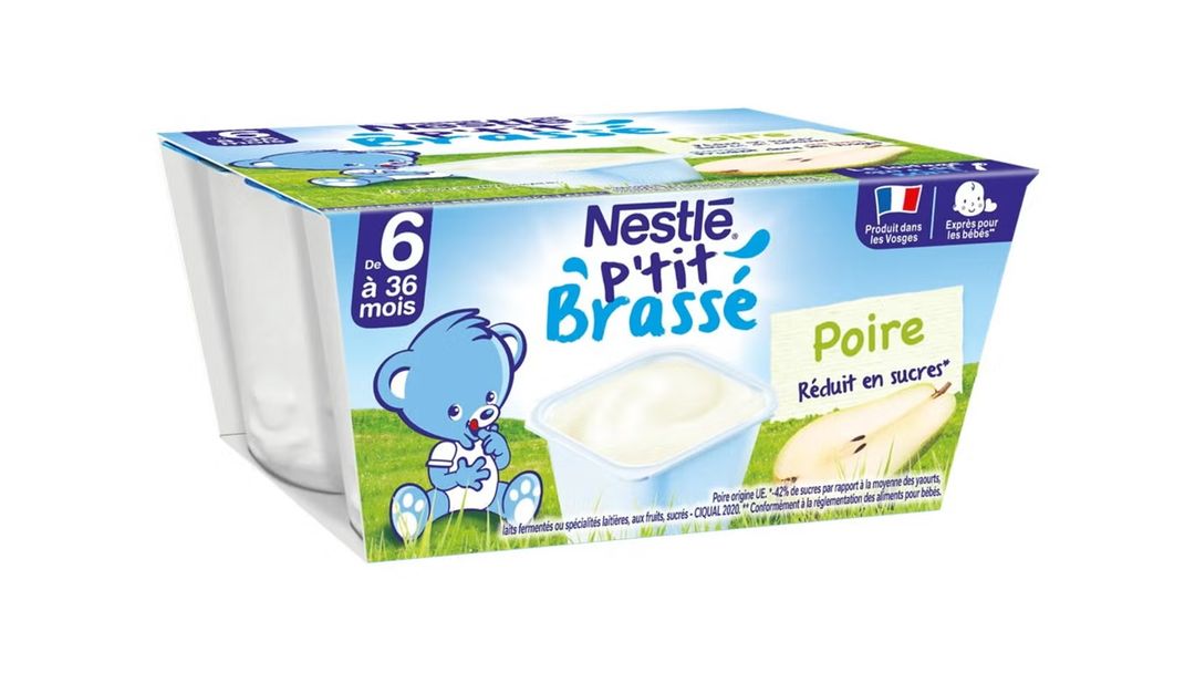 Nestlé P'tit Brassé Poire (4x100g), Dès 6 mois