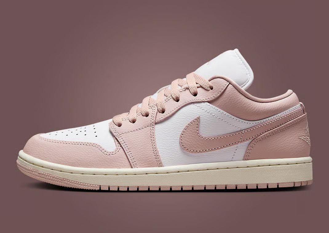 Air Jordan 1 Low Dunk X White and Dusty Pink