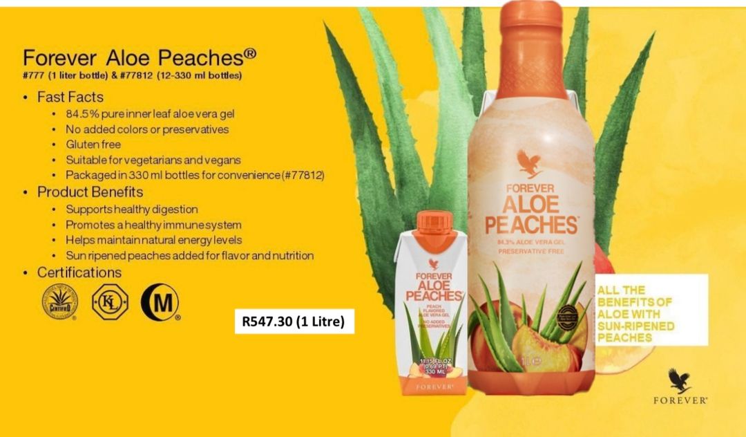Forever Aloe Peaches (1 litre)