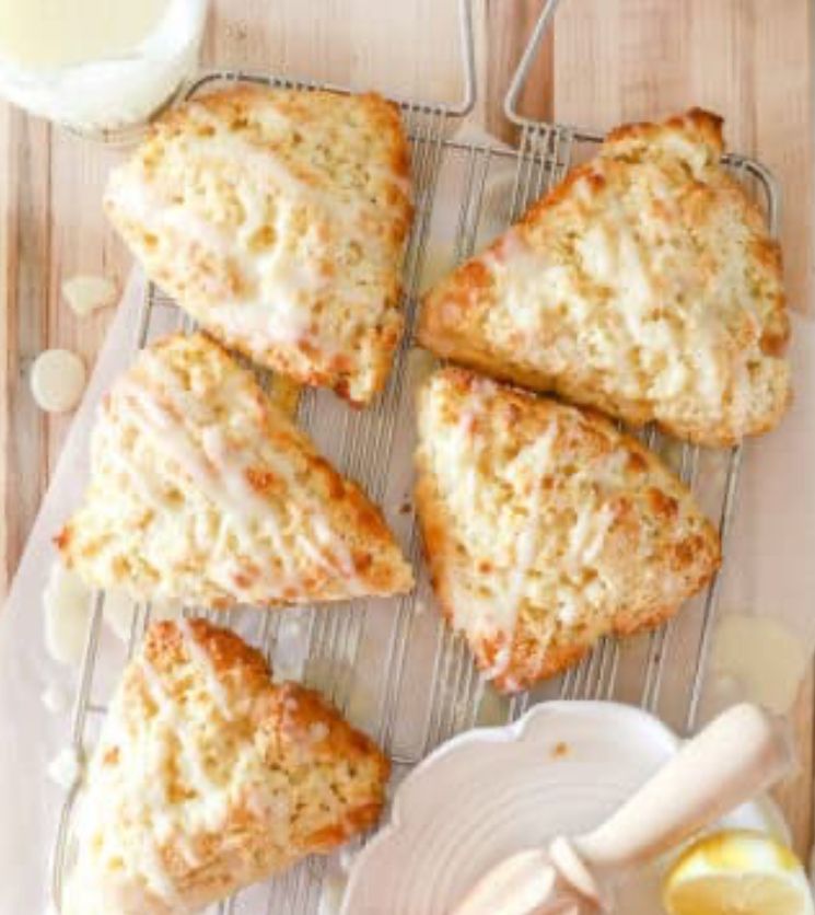 Lemon sourdough scones