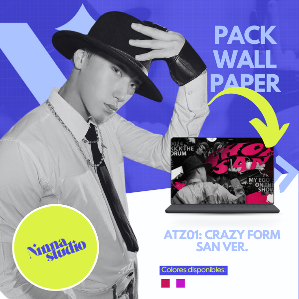 [EDICIÓN LIMITADA] San – Wallpaper versión “Crazy Form” (Rojo o Rosado)