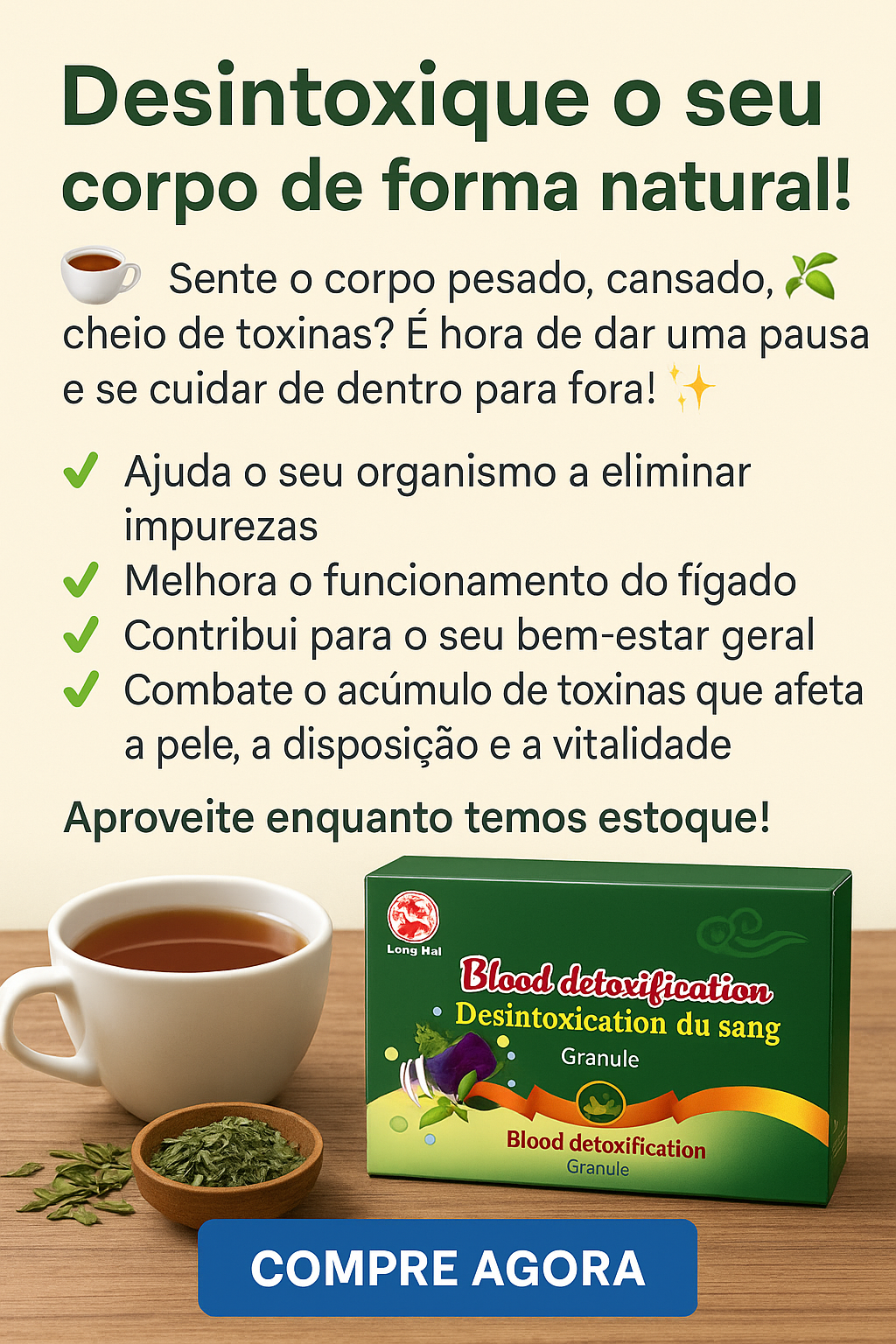 Chá de desintoxicação do Sangue