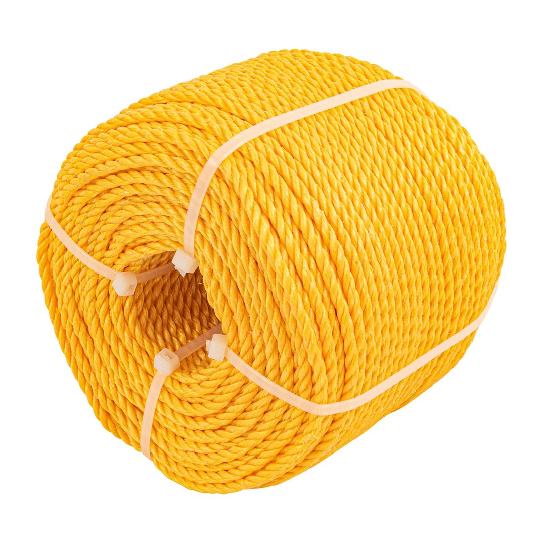 Metro de cuerda amarilla de polipropileno 4 mm, rollo 119m