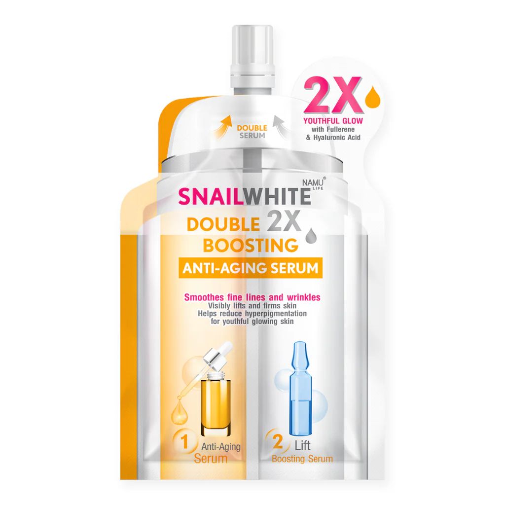 NAMU Snail White Double Boosting Anti-Aging Serum 4ml+4ml (Box of 6)