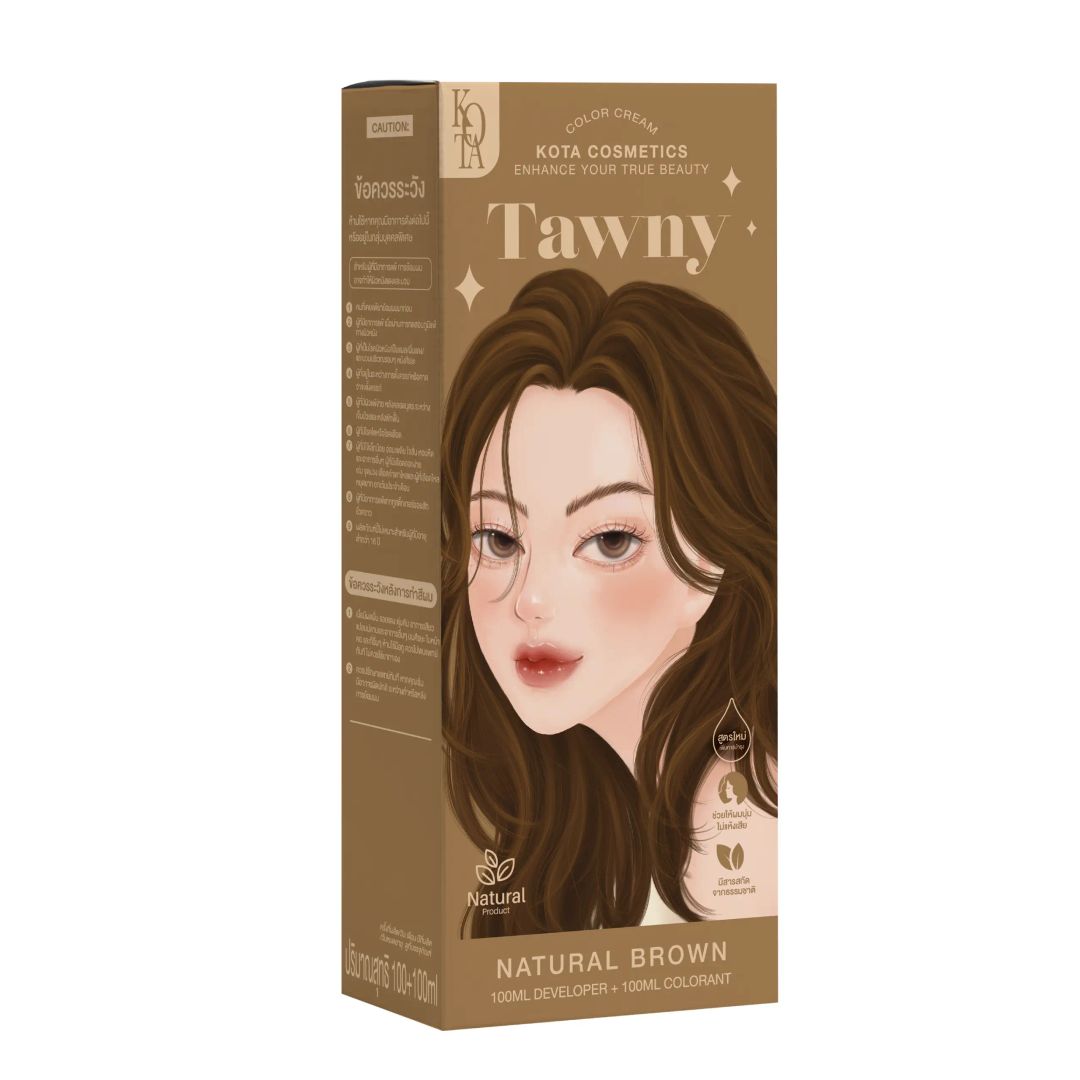 Kota Hair Dye Permanent Colorant (200ml) - Tawny (Natural Brown)