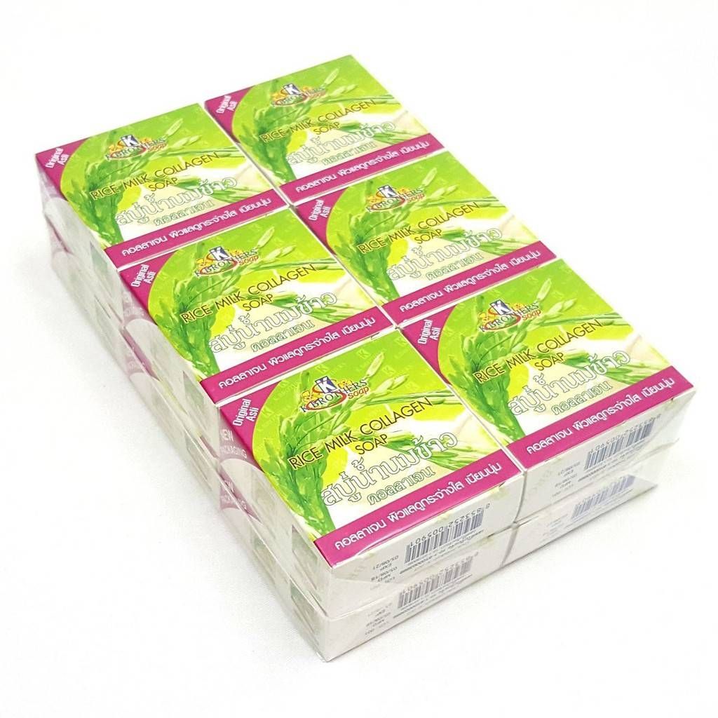 K Brother Rice Milk Collagen Soap (Pack of 12)