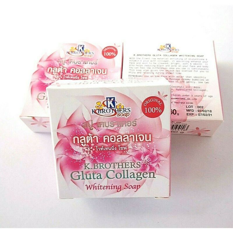 K Brother Gluta Collagen Whitening Soap (Pack of 12)