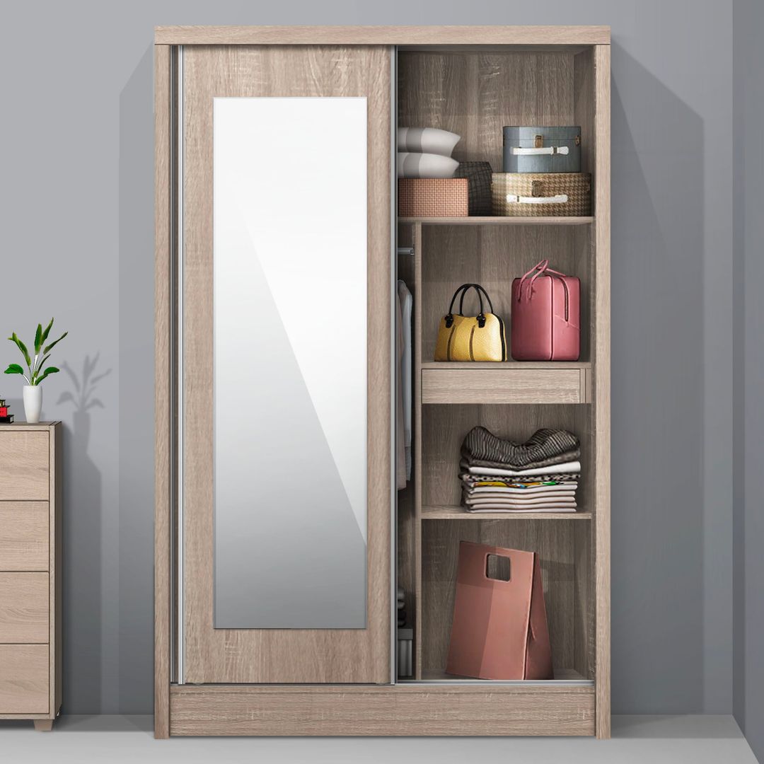FG 2 DOOR WARDROBE SLIDING WITH MIRROR