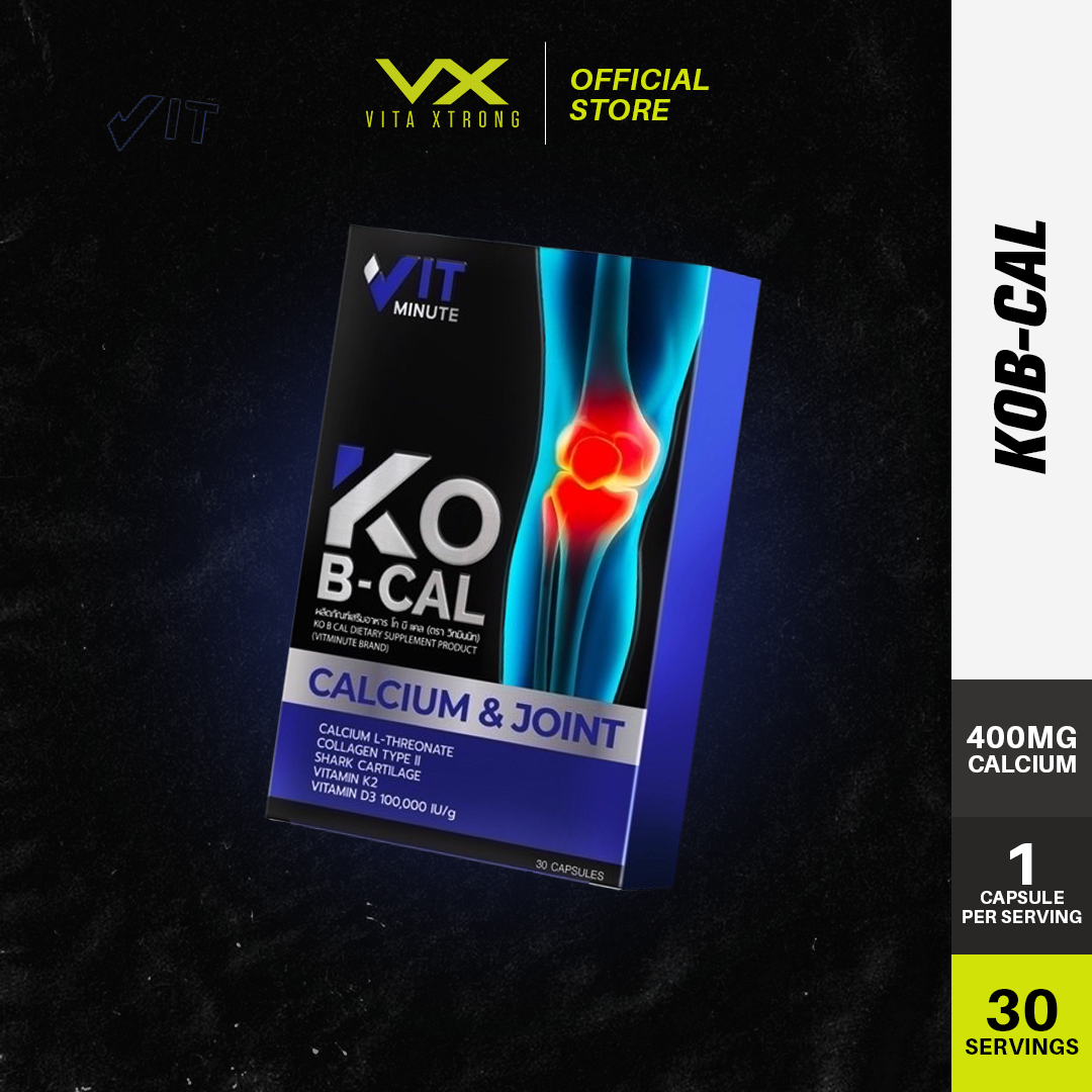 VITMINUTE KoB-CAL (15 / 30 Capsules) | Bone Strength Formula, Joint Support & Flexibility, Calcium + Vitamin D