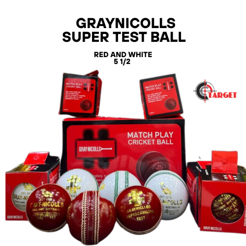 GRAYNICOLLS Super Test Ball Match Ball RED 5 1/2  Leather ball 
