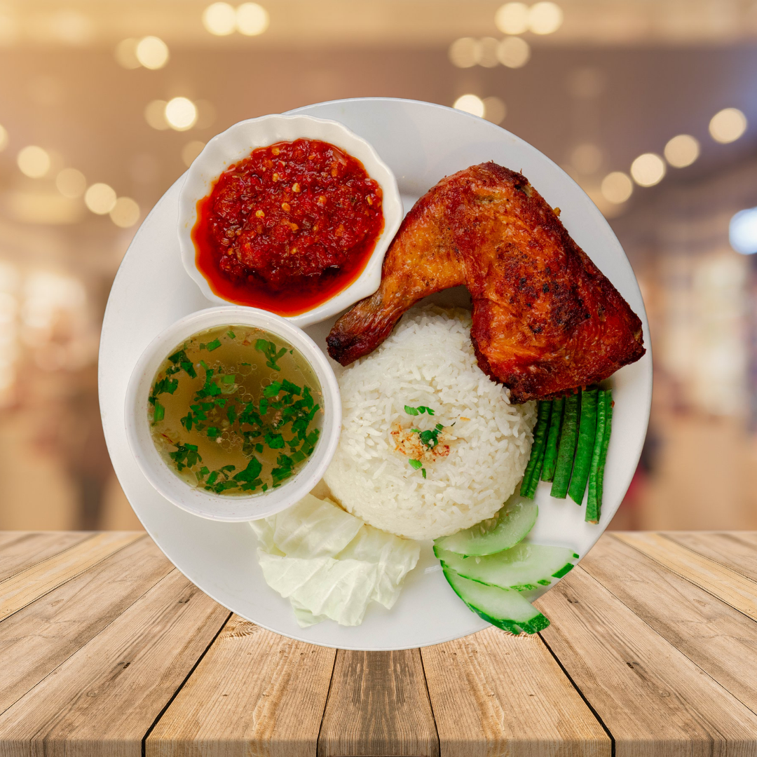 Nasi Putih Ayam Penyet