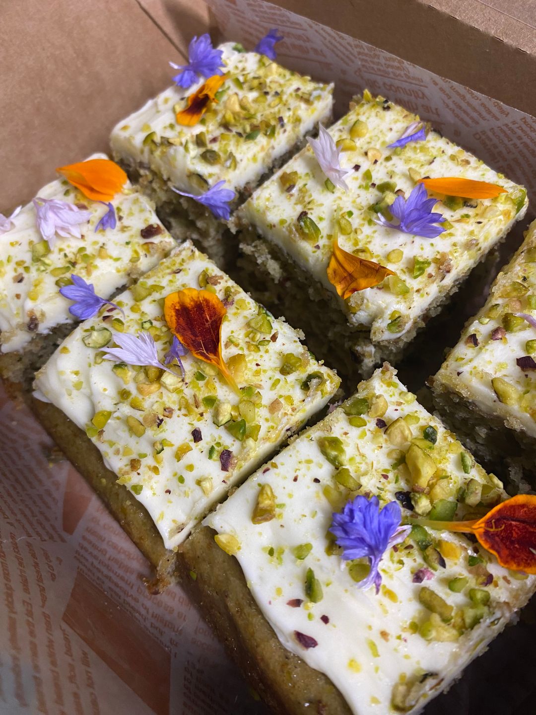 Mini Pistachio Cake with Lemon Cream Cheese