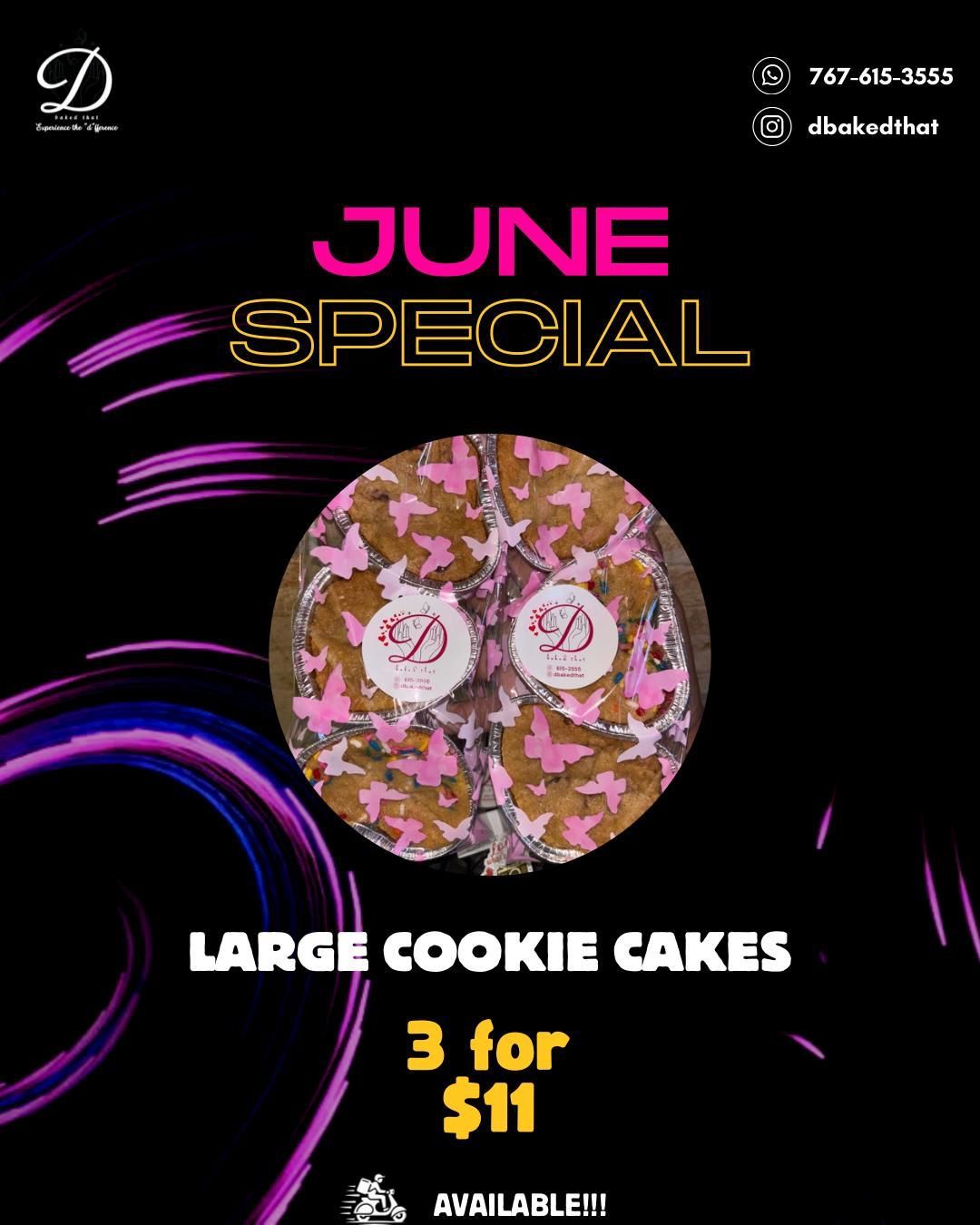 June Special- Cookie Cakes- Large