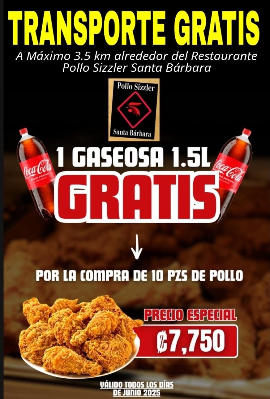 10 Piezas de Pollo ( muslos y cuartos ) + Pepsi 2.5l lit