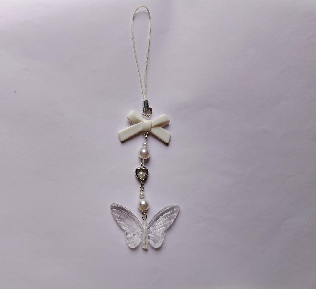 White Butterfly charm