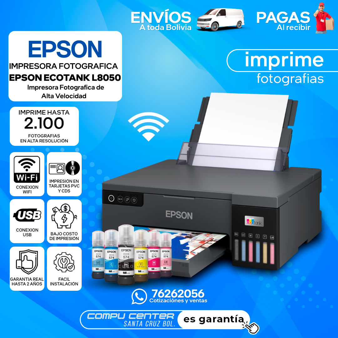 EPSON L8050 / IMPRESORA FOTOGRAFICA / IMPRIME TARJETAS PVC / CDS