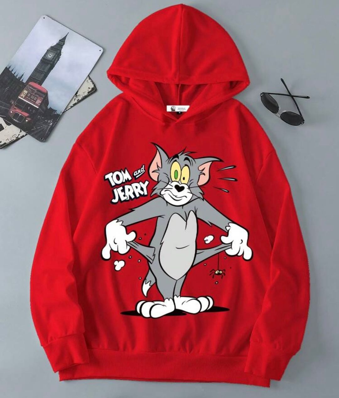 Tom and Jerry cartoon print hoodie