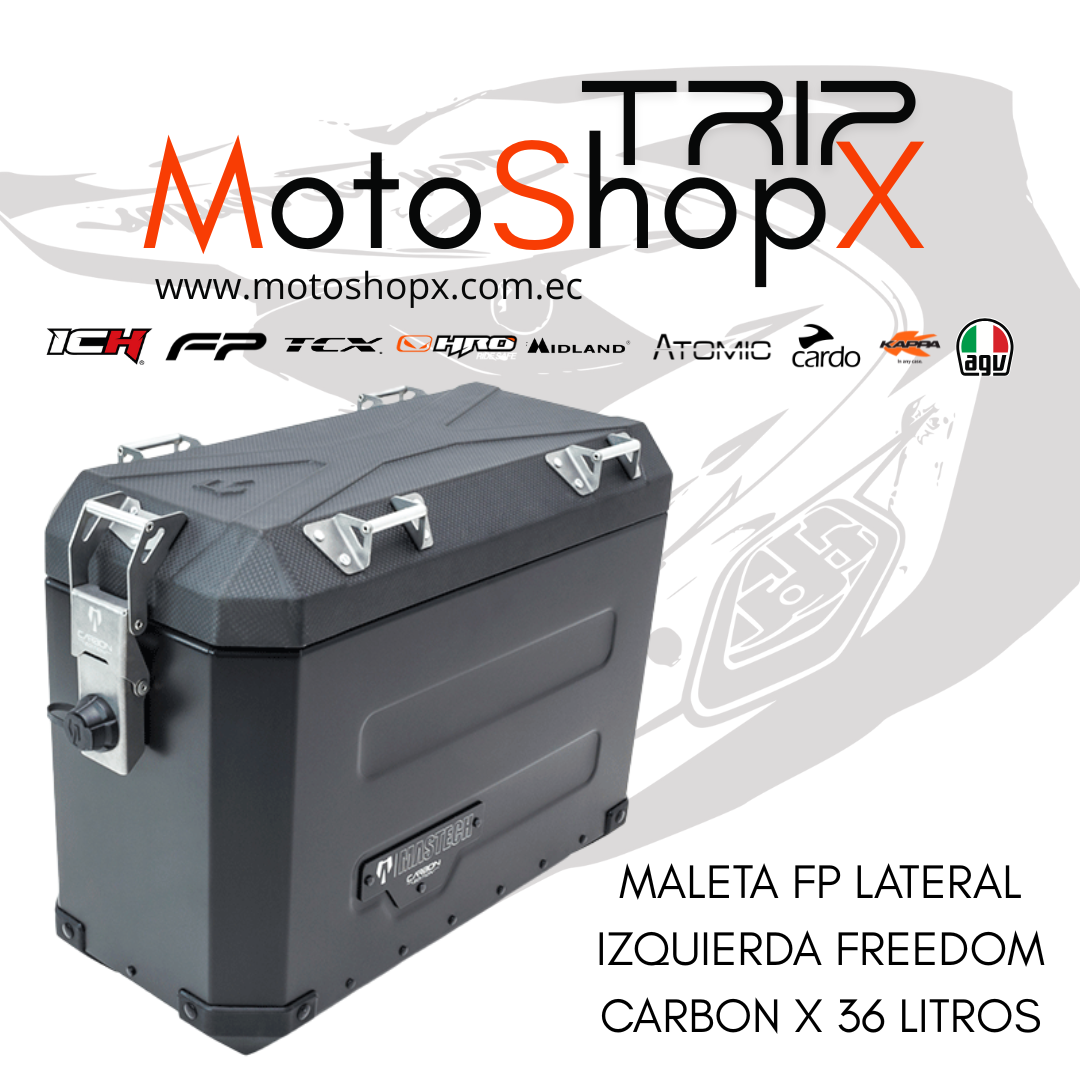 MALETA LATERAL ALUMINIO 36LT FREEDOM CARBON X