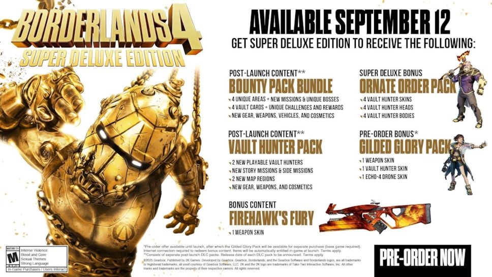 BORDERLANDS 4 SUPER DELUXE EDITION