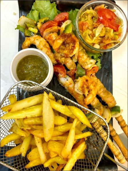 Brochette de gambas (gourmande)