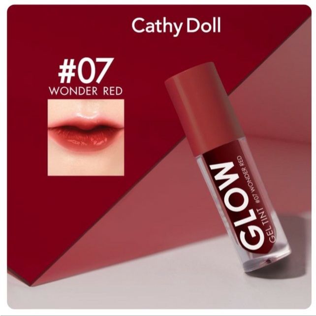 Cathy Doll Glow Gel Lip Tint 4.2g - Shade 07 Wonder Red
