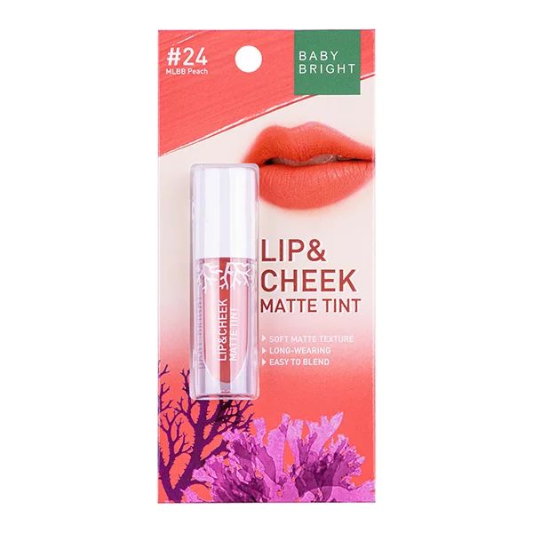 Baby Bright Lip & Cheek Matte Lipstick (2.4g) - #24 MLBB Peach