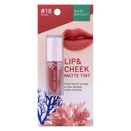 Baby Bright Lip & Cheek Matte Lipstick (2.4g) - #18 Dry Rose