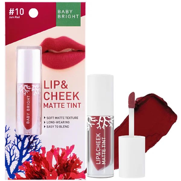 Baby Bright Lip & Cheek Matte Lipstick (2.4g) - #10 Jam Red