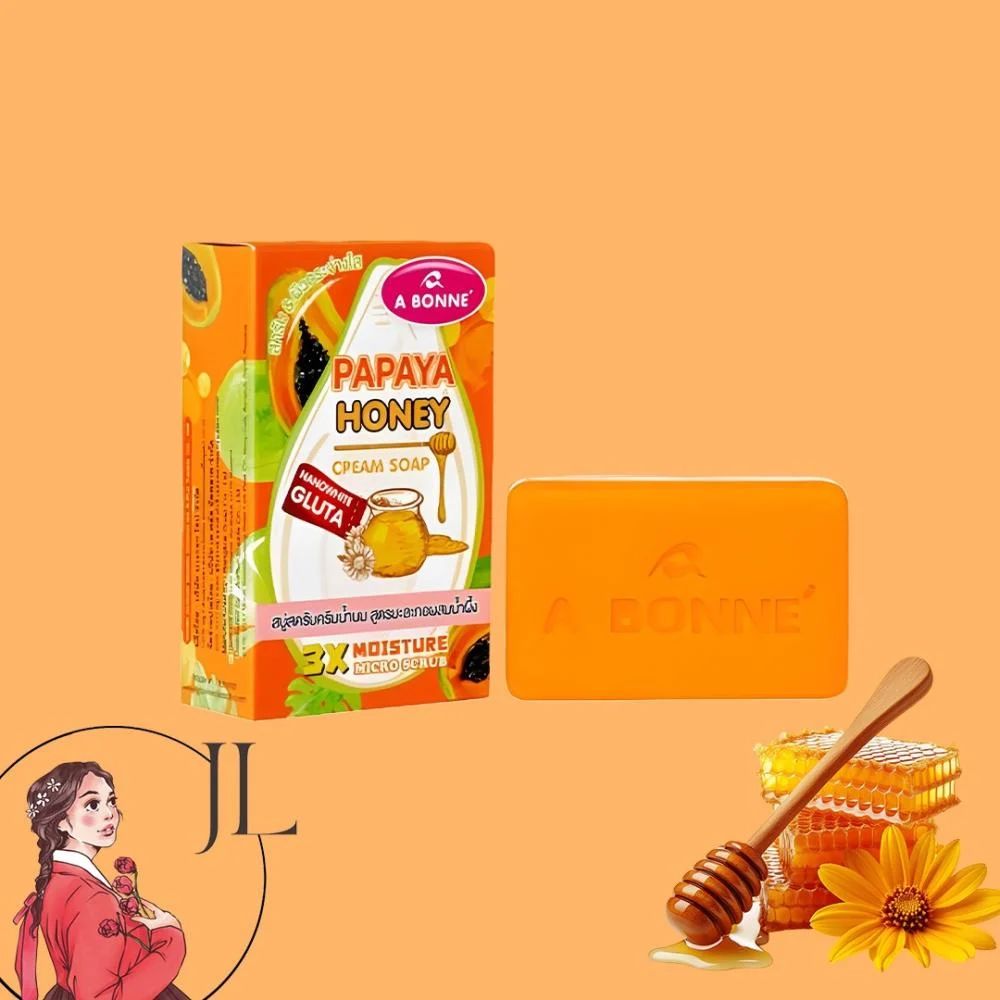 A Bonne Papaya Honey Cream Soap 90g