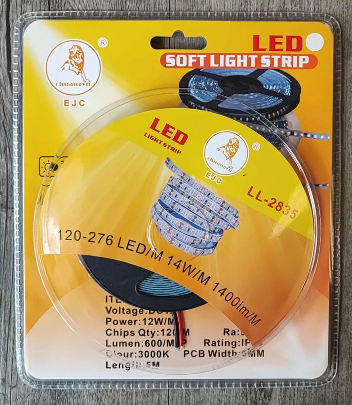 EJC 5m 600 x 2835 Led Chip Non-Weatherproof LED Light Strip Kit - Modern and Energy-efficient Lighting Solution (10007073)