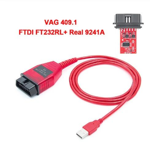 VAG 409.1 KKL with FTDI FT232RL + REAL 9241A Diagnostic Tool (10006576)