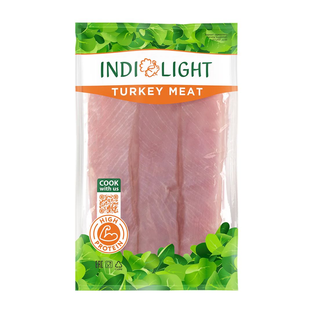 Indilight Turkey Breast Steaks Frozen 525g (Russia)