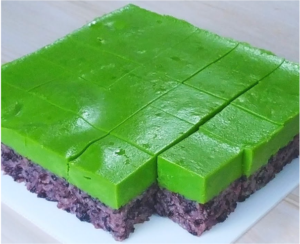Djelita Fresh | Talam Ketan Hitam Srikaya - Ukuran 25x25 (Potong Tipis 55pcs)