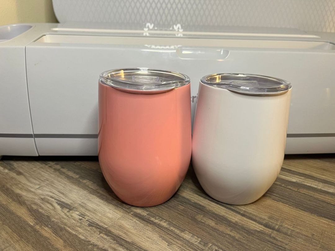 Wine Tumbler Pink/white