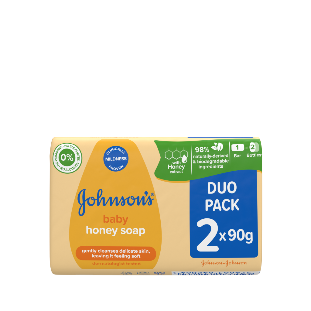 Johnson's Bébé Savon au Miel, Lot de 2*90g