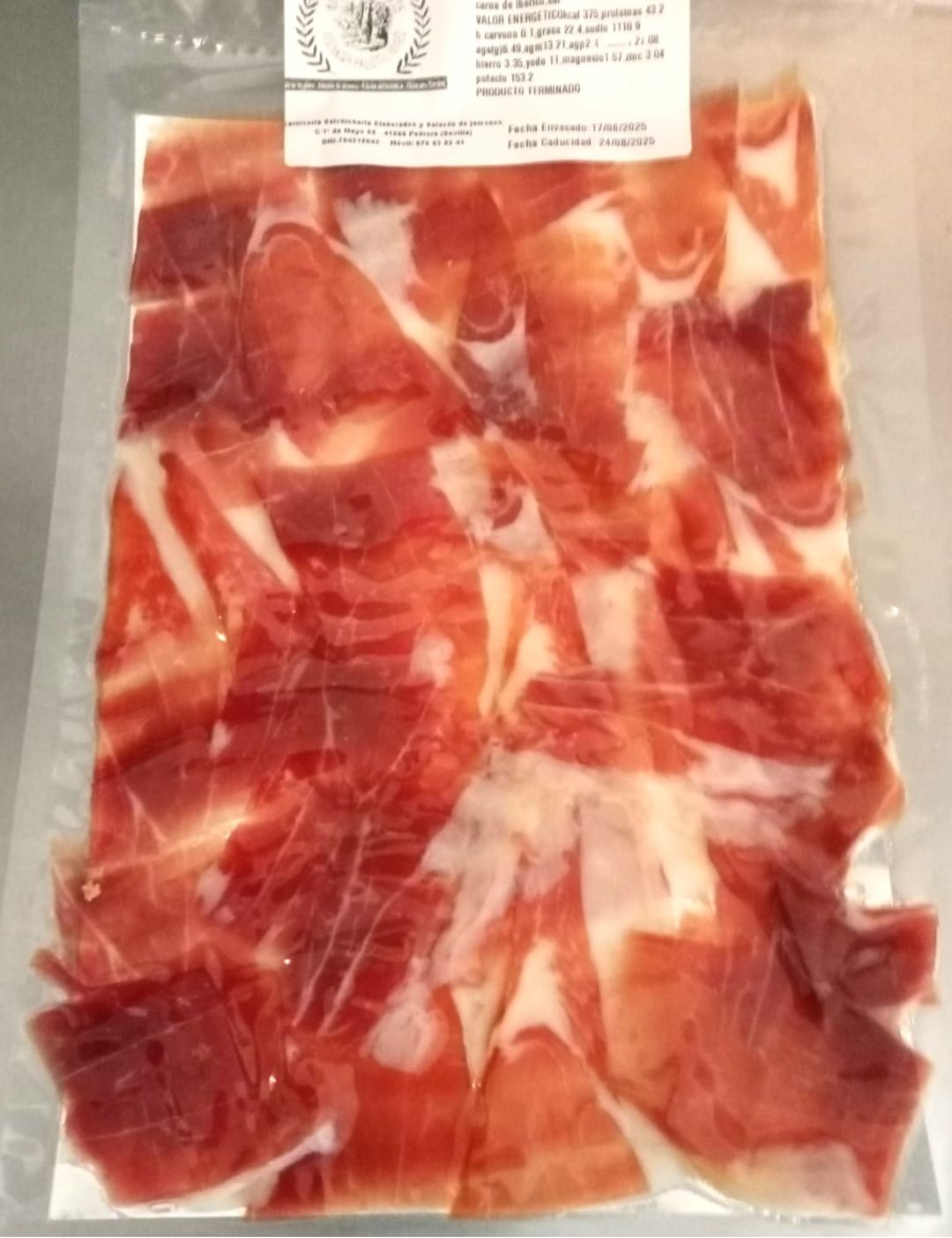 Jamón ibérico al vacío