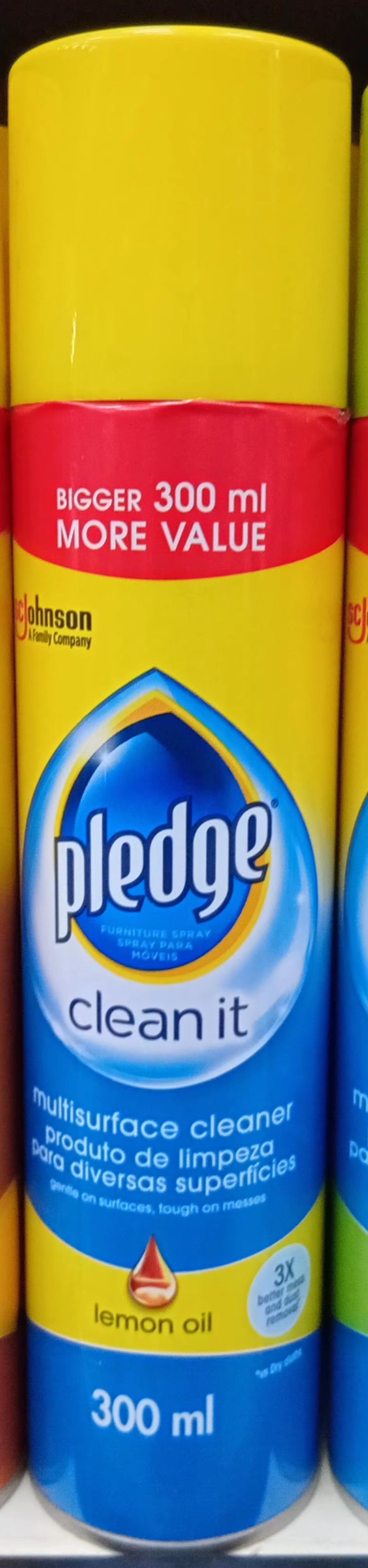Pledge Clean It M/S Cleaner  Lemon Oil 300ml