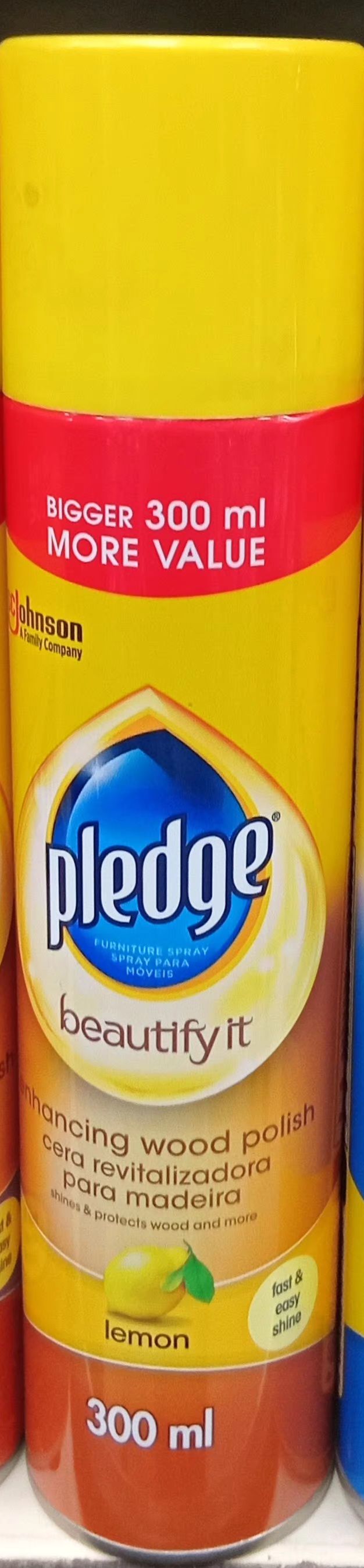 Pledge Wood Polish Lemon 300ml