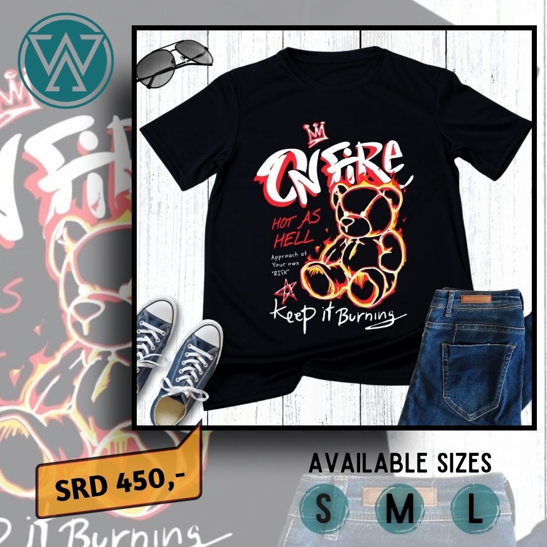 ON FIRE, KEEP IT BURNING t-shirt