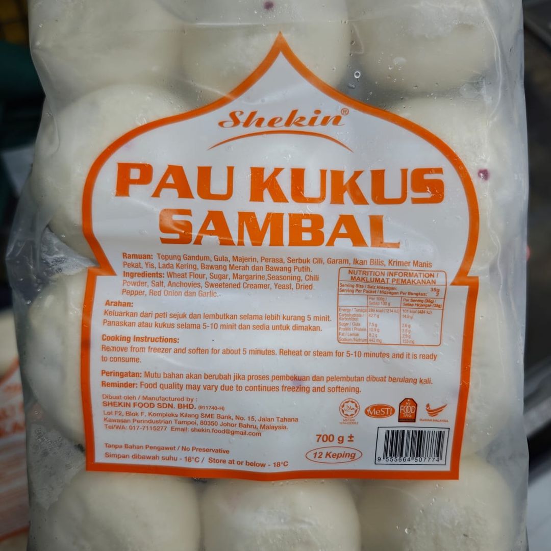 SHEKIN PAU KUKUS SAMBAL 600GM 12PS